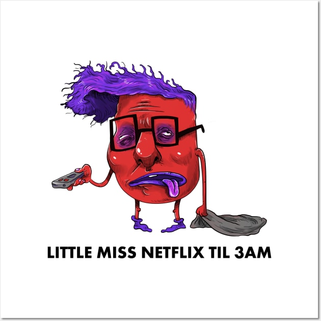 Mr Men Grown Up - Little Miss Netflix Wall Art by idrawcartoons